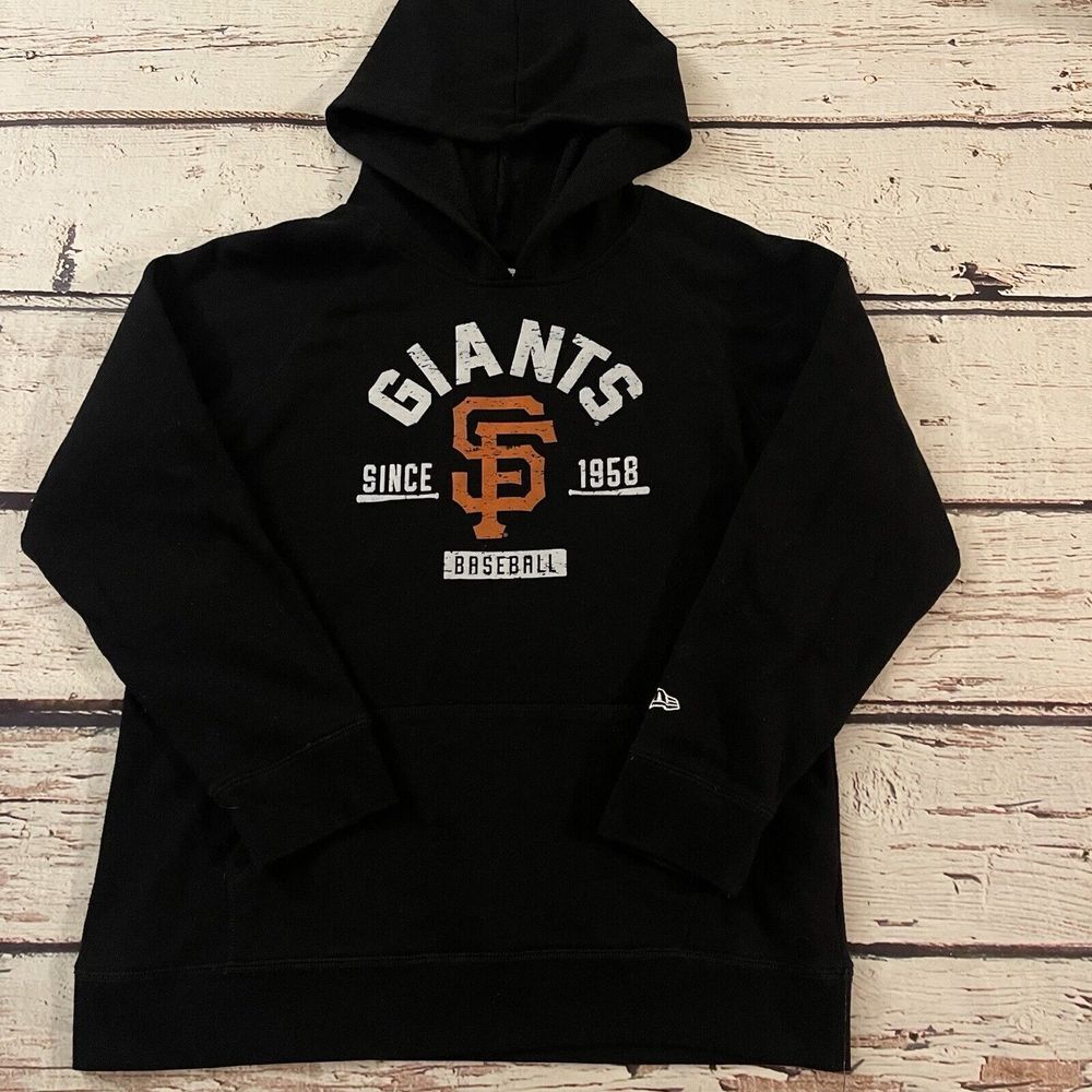 New‎ Era San Francisco Giants Hoodie Pullover Black Youth Size XL 14-16